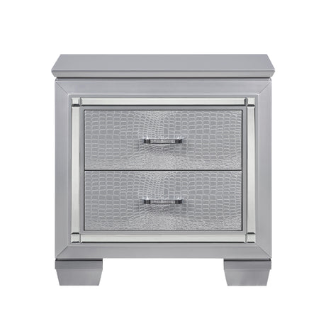 Allura Silver Nightstand from Homelegance - Luna Furniture