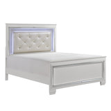 Allura White LED Upholstered Panel Bedroom Set from Homelegance - Luna Furniture