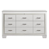 Allura White LED Upholstered Panel Bedroom Set from Homelegance - Luna Furniture