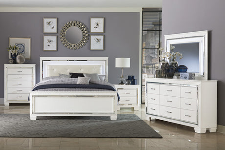 Allura White LED Upholstered Panel Youth Bedroom Set from Homelegance - Luna Furniture