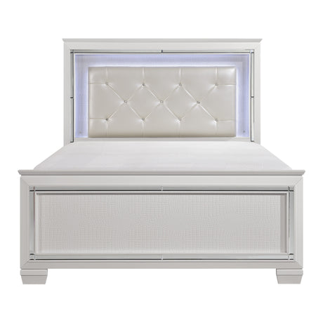 Allura White LED Upholstered Panel Youth Bedroom Set from Homelegance - Luna Furniture