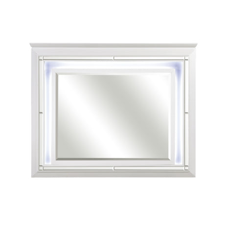 Allura White Mirror (Mirror Only) from Homelegance - Luna Furniture