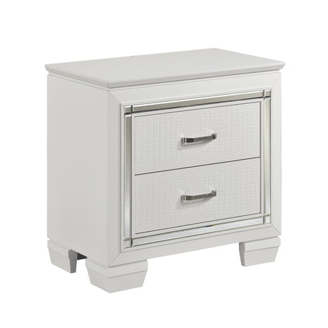 Allura White Nightstand from Homelegance - Luna Furniture