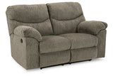 Alphons Putty Reclining Loveseat from Ashley - Luna Furniture