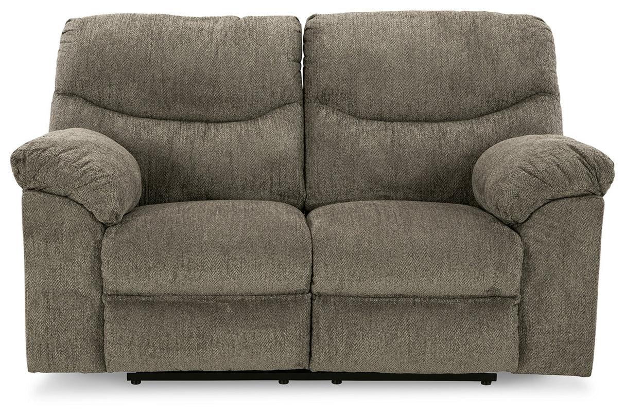 Alphons Putty Reclining Loveseat from Ashley - Luna Furniture