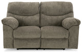 Alphons Putty Reclining Loveseat from Ashley - Luna Furniture