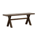 Alston Knotty Nutmeg X-Shaped Dining Bench from Coaster - Luna Furniture