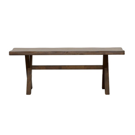 Alston Knotty Nutmeg X-Shaped Dining Bench from Coaster - Luna Furniture