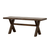 Alston Knotty Nutmeg X-Shaped Dining Bench from Coaster - Luna Furniture