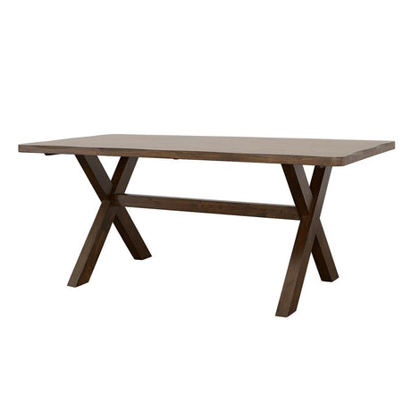 Alston Knotty Nutmeg X-Shaped Dining Table from Coaster - Luna Furniture