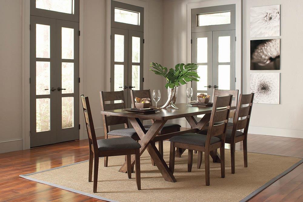 Alston X-shaped Dining Table Knotty Nutmeg - Luna Furniture Alston X-shaped Dining Table Knotty Nutmeg - Luna Furniture