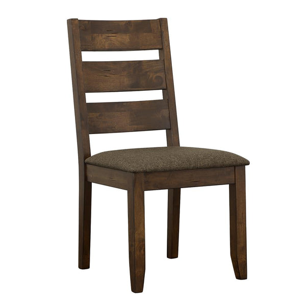 Alston Knotty Nutmeg and Gray Ladder Back Dining Side Chairs, Set of 2