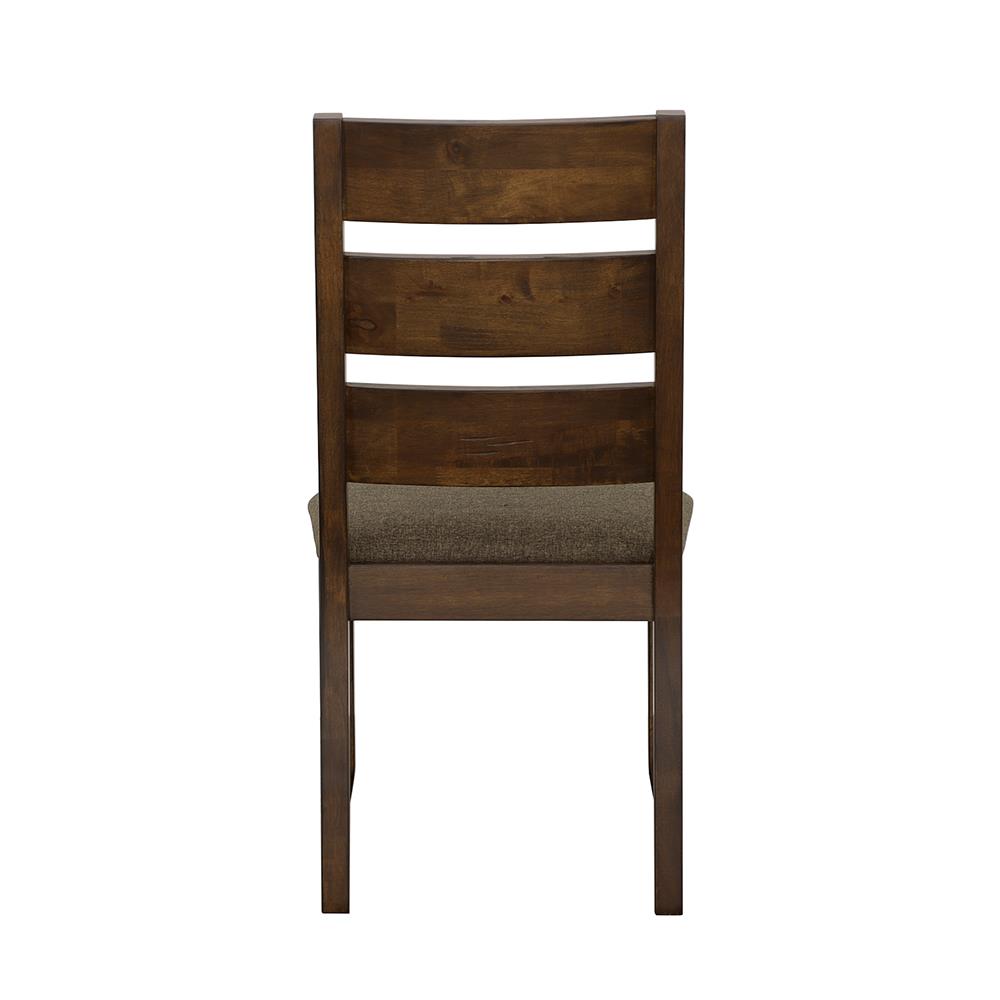Alston Knotty Nutmeg and Gray Ladder Back Dining Side Chairs, Set of 2 from Coaster - Luna Furniture
