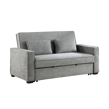 Alta Gray Convertible Studio Sofa with Pull-out Bed from Homelegance - Luna Furniture
