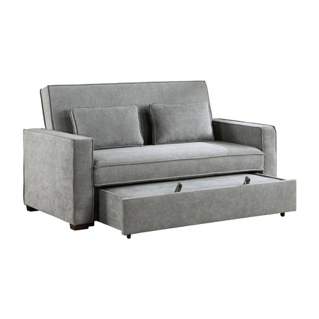 Alta Gray Convertible Studio Sofa with Pull-out Bed from Homelegance - Luna Furniture