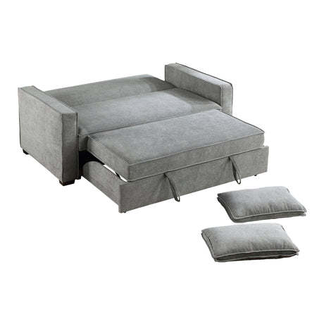 Alta Gray Convertible Studio Sofa with Pull-out Bed from Homelegance - Luna Furniture