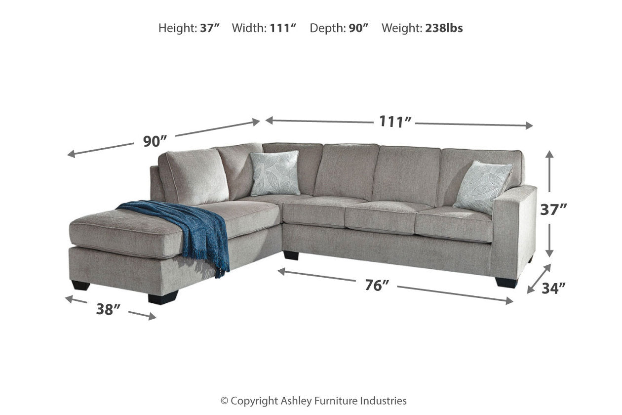Altari Alloy 2-Piece Sectional with Chaise – Luna Furniture