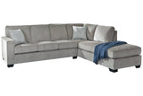 Altari Alloy 2-Piece RAF Chaise Sectional from Ashley - Luna Furniture