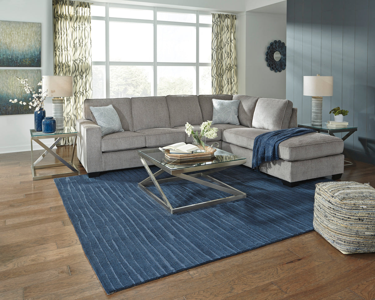 Altari Alloy 2-Piece RAF Chaise Sleeper Sectional from Ashley - Luna Furniture