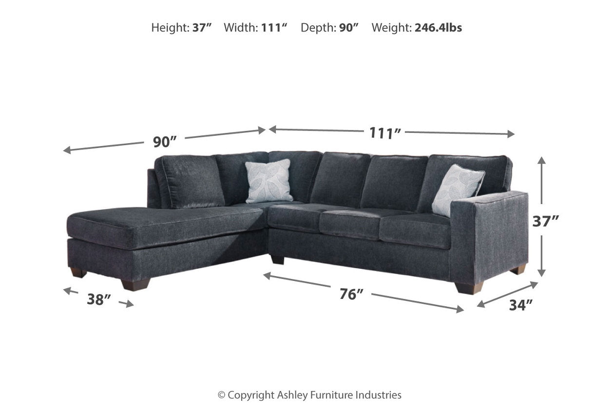 Altari Slate 2-Piece LAF Chaise Sectional – Luna Furniture
