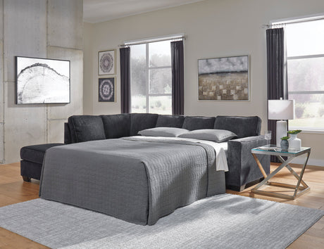 Altari Slate 2-Piece LAF Chaise Sleeper Sectional from Ashley - Luna Furniture
