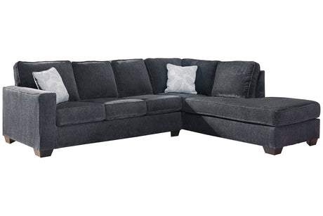 Altari Slate 2-Piece RAF Chaise Sectional from Ashley - Luna Furniture
