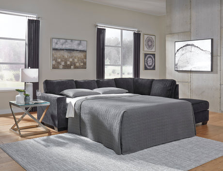 Altari Slate 2-Piece RAF Chaise Sleeper Sectional from Ashley - Luna Furniture