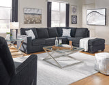 Altari Slate 2-Piece RAF Chaise Sleeper Sectional from Ashley - Luna Furniture