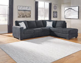 Altari Slate 2-Piece RAF Chaise Sleeper Sectional from Ashley - Luna Furniture