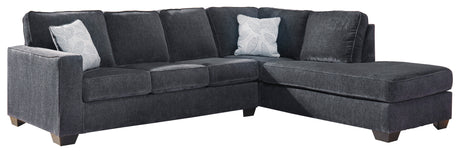 Altari Slate 2-Piece RAF Chaise Sleeper Sectional from Ashley - Luna Furniture
