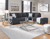 Altari Slate 2-Piece RAF Chaise Sleeper Sectional from Ashley - Luna Furniture
