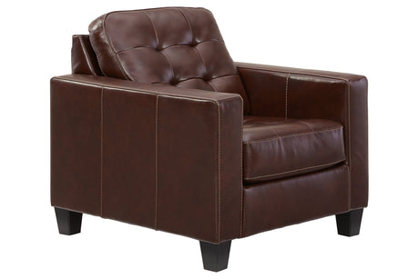 Altonbury Walnut Leather Chair from Ashley - Luna Furniture