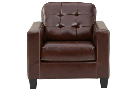 Altonbury Walnut Leather Chair from Ashley - Luna Furniture