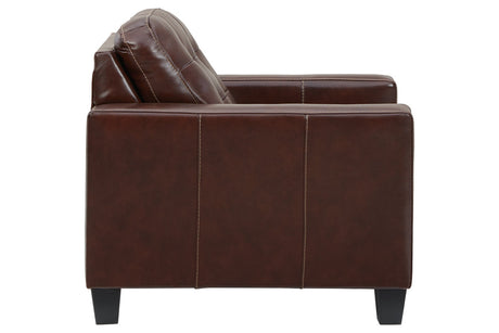 Altonbury Walnut Leather Chair from Ashley - Luna Furniture