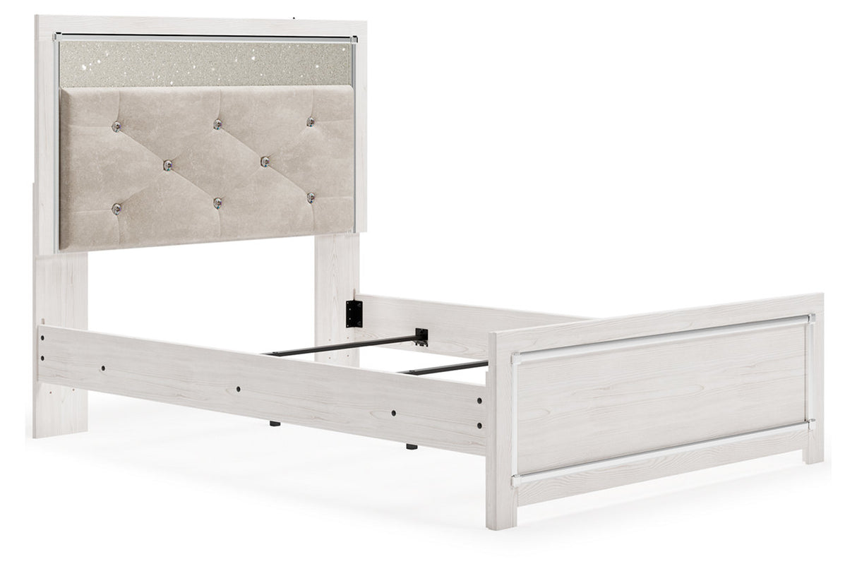 Altyra White Full Upholstered Panel Bed from Ashley - Luna Furniture
