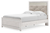 Altyra White Full Upholstered Panel Bed from Ashley - Luna Furniture