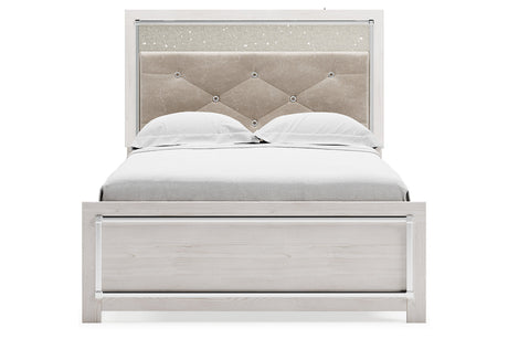 Altyra White Full Upholstered Panel Bed from Ashley - Luna Furniture