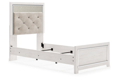 Altyra White Twin Upholstered Panel Bed from Ashley - Luna Furniture