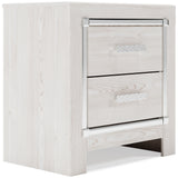 Altyra White Upholstered LED Bookcase Storage Platform Bedroom Set from Ashley - Luna Furniture