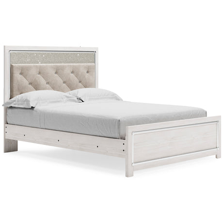 Altyra White Upholstered LED Panel Bedroom Set from Ashley - Luna Furniture