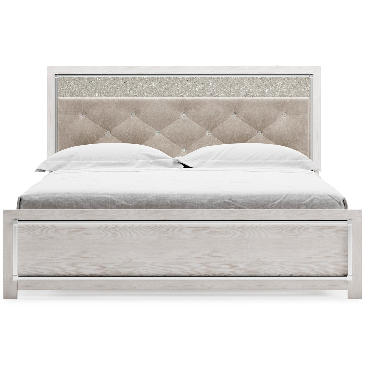 Altyra White Upholstered LED Panel Bedroom Set from Ashley - Luna Furniture