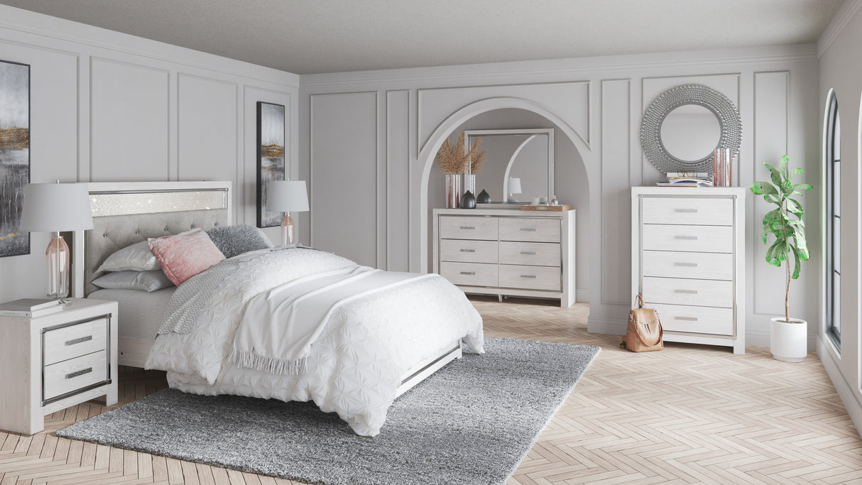 Altyra White Upholstered LED Youth Panel Bedroom Set from Ashley - Luna Furniture