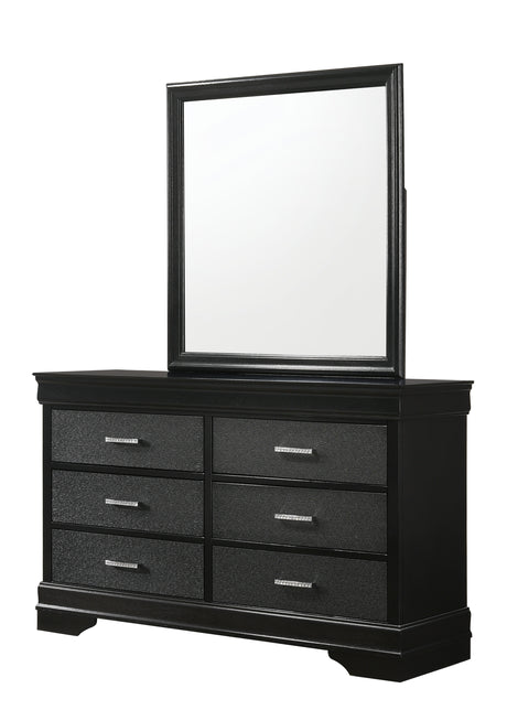 Amalia Black Bedroom Mirror (Mirror Only) from Crown Mark - Luna Furniture