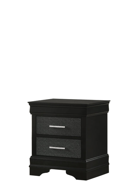 Amalia Black Nightstand from Crown Mark - Luna Furniture