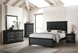 Amalia Black Twin Panel Bed from Crown Mark - Luna Furniture