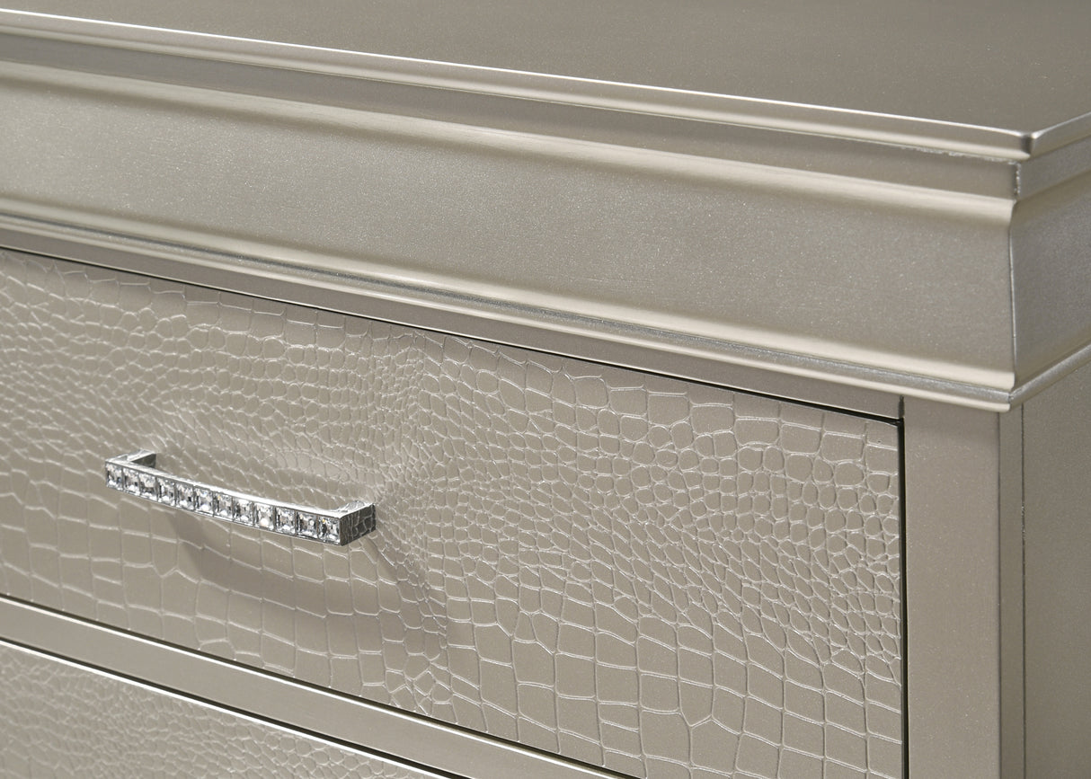 Amalia Champagne Silver Dresser from Crown Mark - Luna Furniture