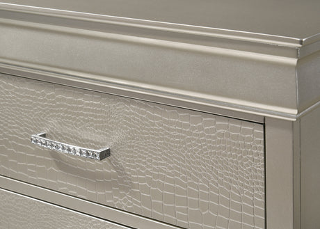 Amalia Champagne Silver Dresser from Crown Mark - Luna Furniture