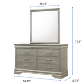 Amalia Champagne Silver Dresser from Crown Mark - Luna Furniture