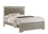 Amalia Champagne Silver King Panel Bed from Crown Mark - Luna Furniture