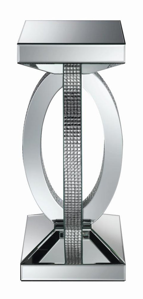 Amalia Clear Mirror Square End Table with Lower Shelf from Coaster - Luna Furniture